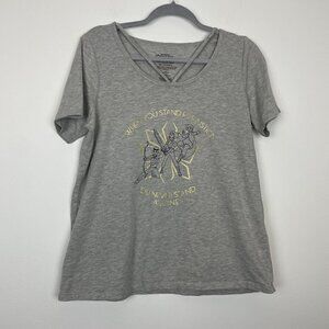 She-Ra Princess of Power Gray Cutout Tshirt Size Medium